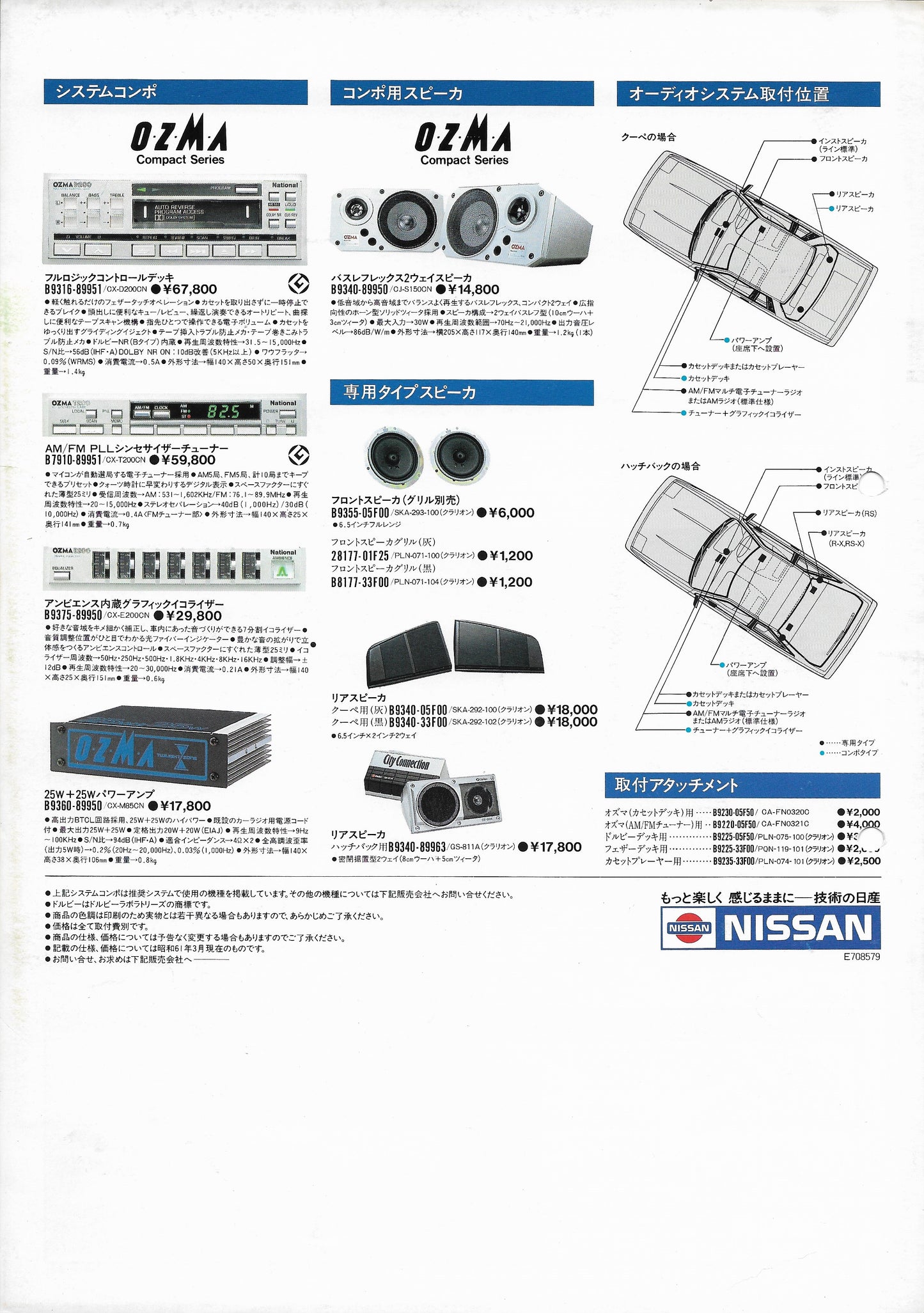Nissan Silvia S12 Audio System Catalog
